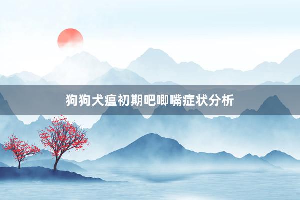 狗狗犬瘟初期吧唧嘴症状分析